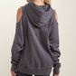 Cut shoulder hoodie