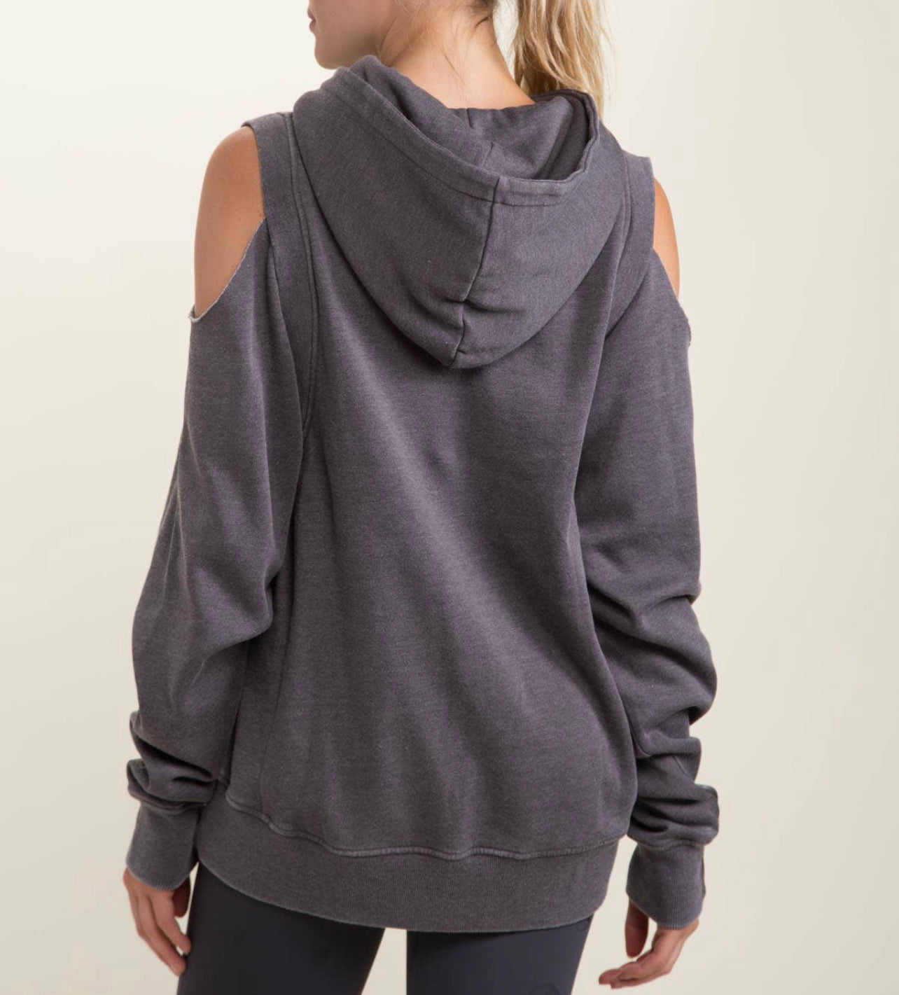 Cut shoulder hoodie