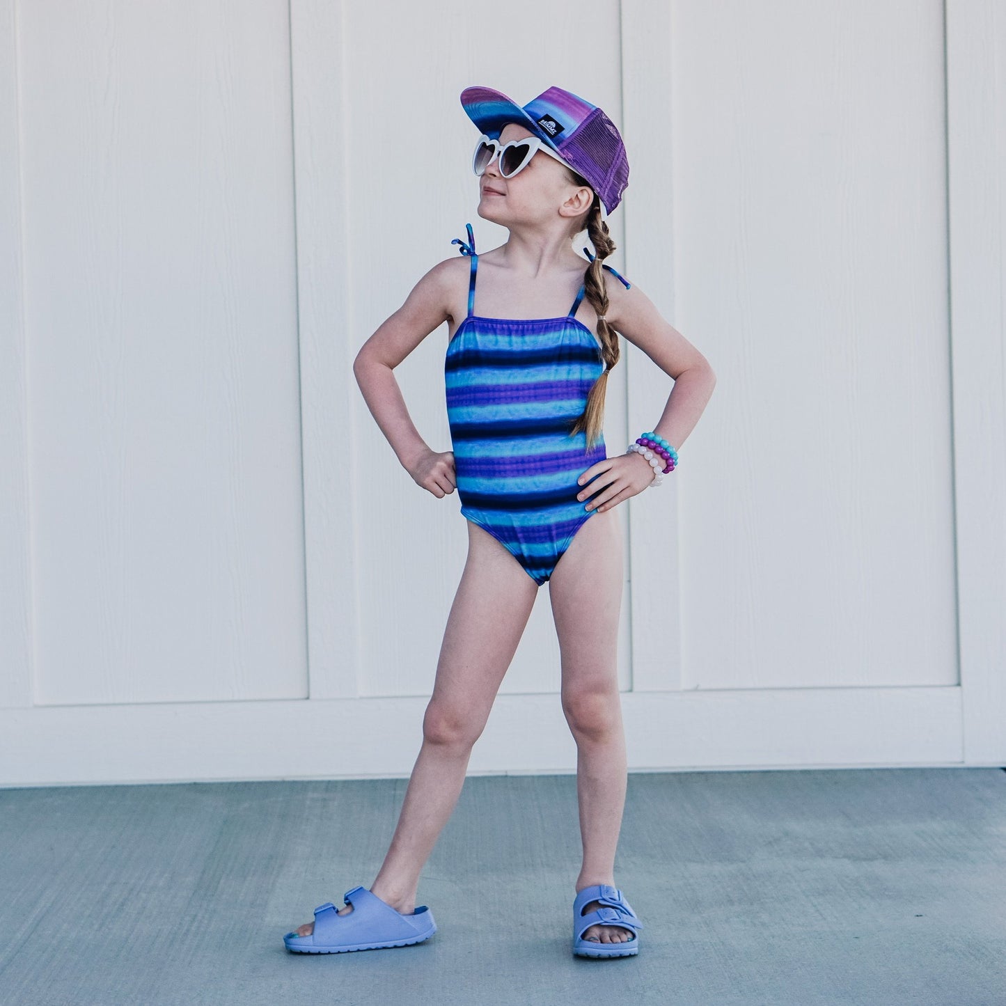 PURPLE OMBRE GIRL SWIMSUIT