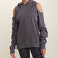 Cut shoulder hoodie