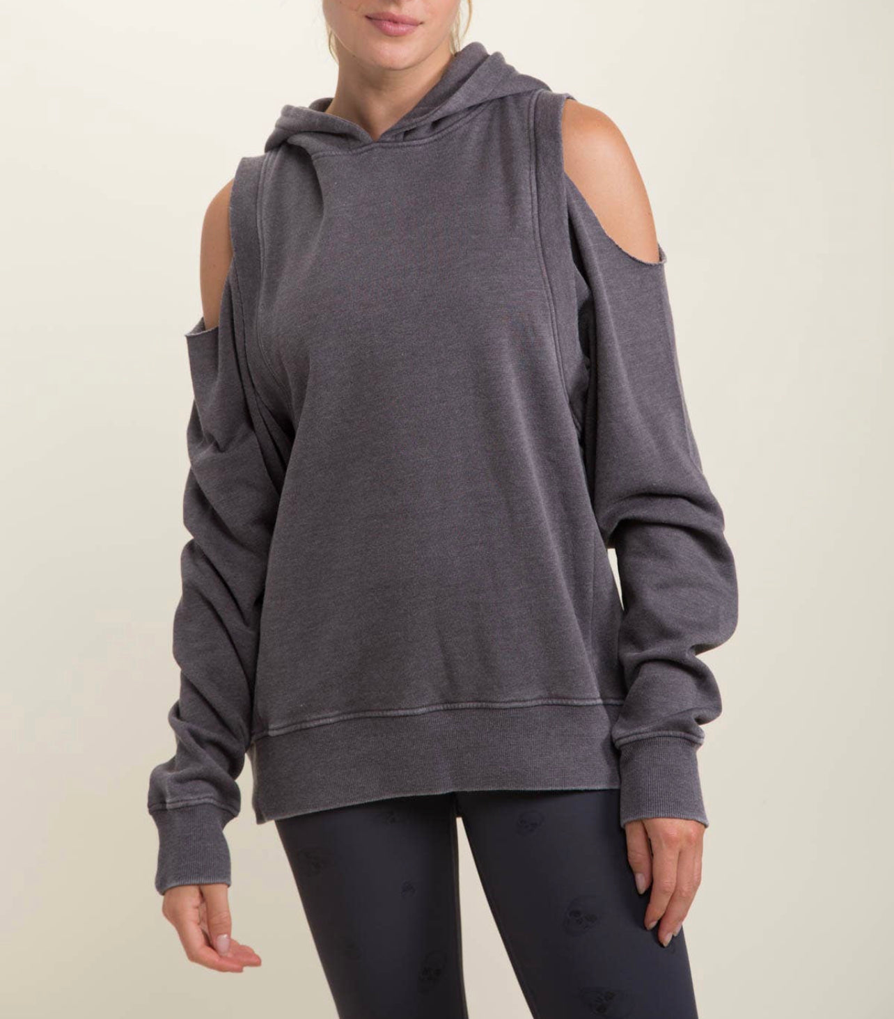 Cut shoulder hoodie